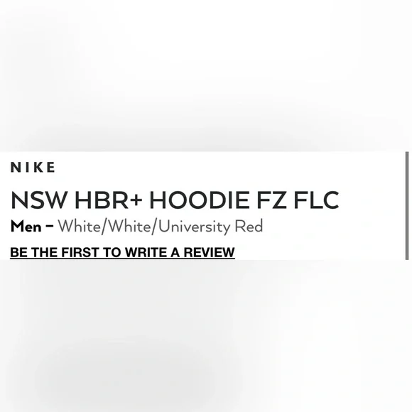 Nike NSW HBR+ Black Jacket with Red and White Accents Size S - Picture 6 of 6